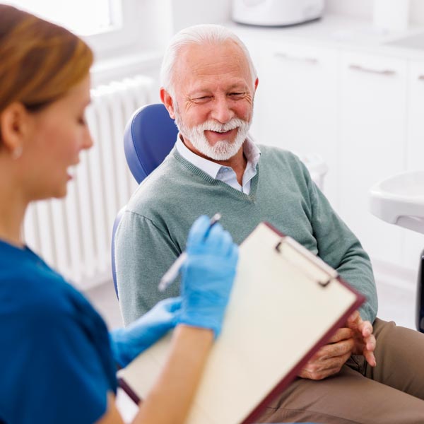 person at the dentist