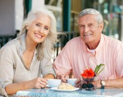 smiling old couple