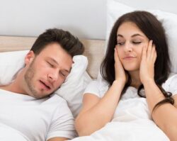 women disturbed by snoring